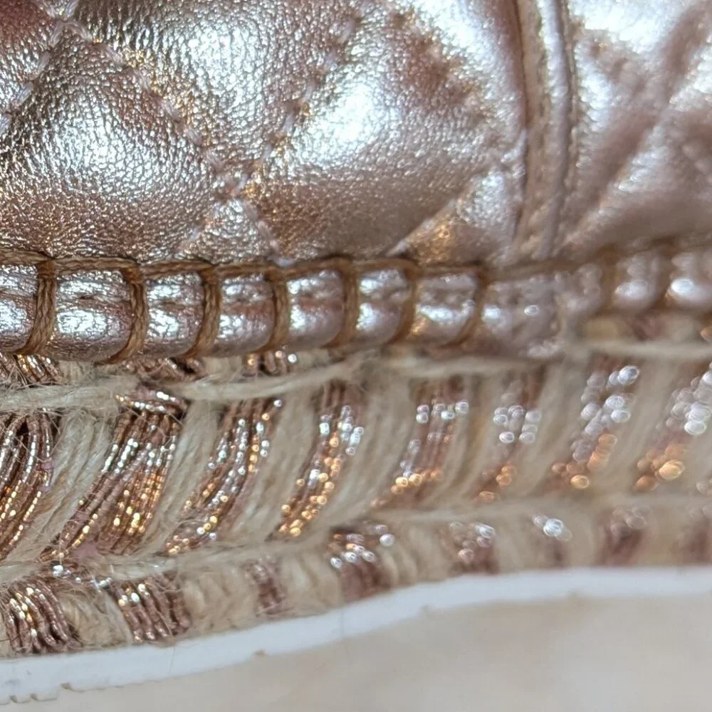 EUC J Slides Rose Gold Espradille, Size 7 - Picture 4 of 8